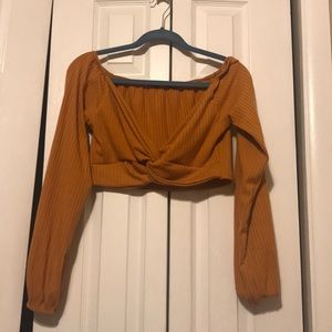 Boohoo Long Sleeve Crop Top
